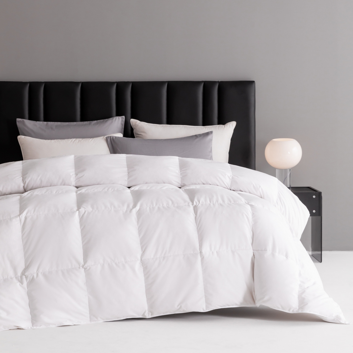 91家纺网 家纺一手货源 找家纺 圣梦莱羽绒家纺 2025款新品跨境出海外贸专供羽绒被（订单）可定制填充重量（gsm） 白色