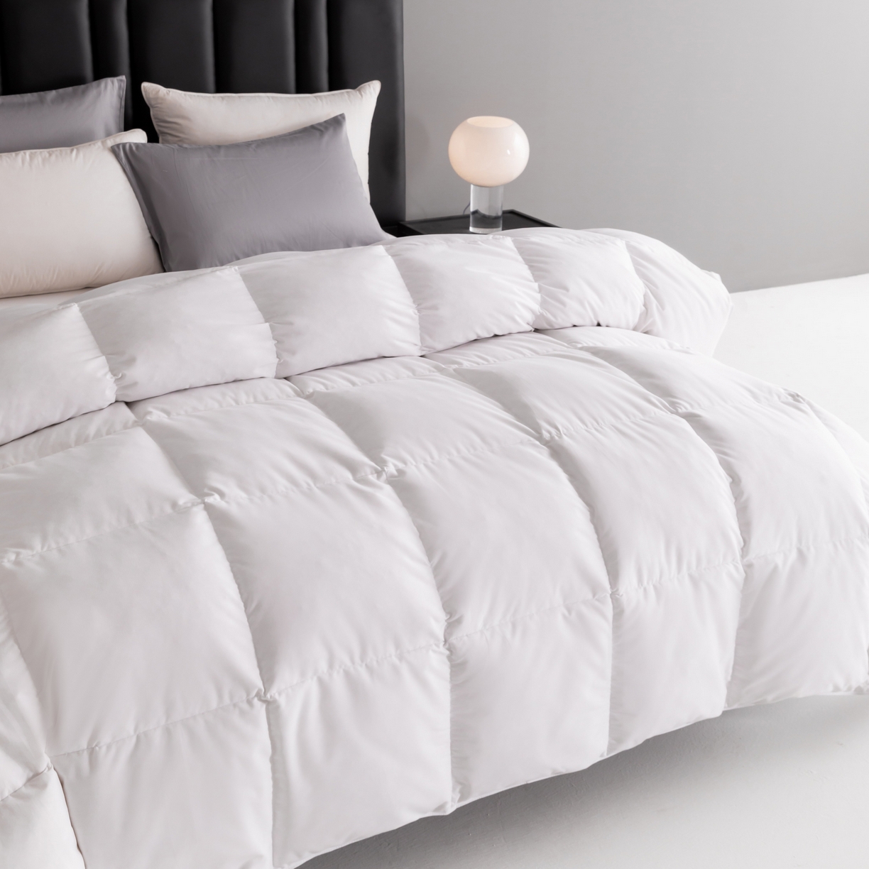 91家纺网 家纺一手货源 找家纺 圣梦莱羽绒家纺 2025款新品跨境出海外贸专供羽绒被（订单）可定制填充重量（gsm） 白色