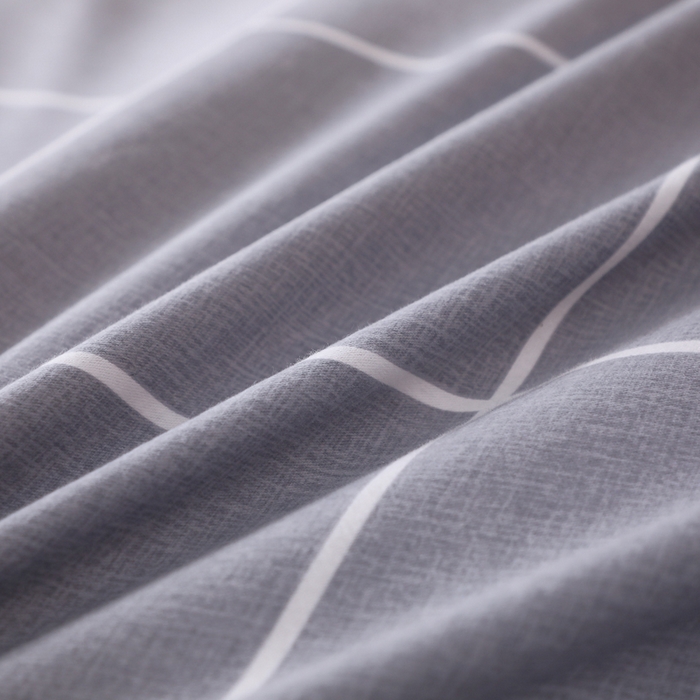 91家纺网 家纺一手货源 找家纺 馨雅家纺 2025新款全棉纯棉磨毛系列四件套 菲格-灰