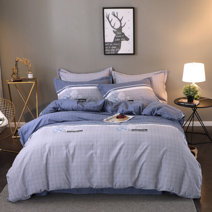 91家纺网 家纺一手货源 找家纺 馨雅家纺 2025新款全棉纯棉磨毛系列四件套 蒙德拉-兰