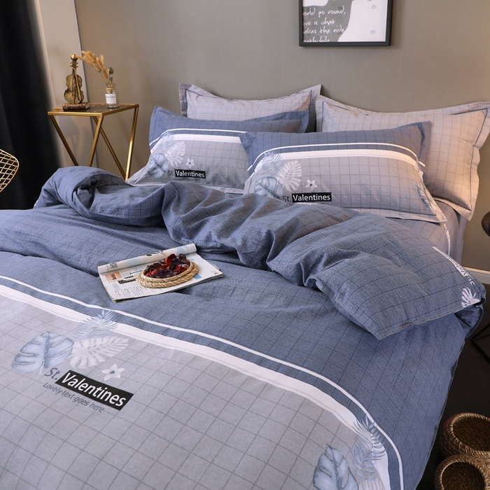 91家纺网 家纺一手货源 找家纺 馨雅家纺 2025新款全棉纯棉磨毛系列四件套 蒙德拉-兰