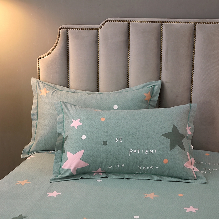 91家纺网 家纺一手货源 找家纺 馨雅家纺 2025新款全棉纯棉磨毛系列四件套 星恋-绿