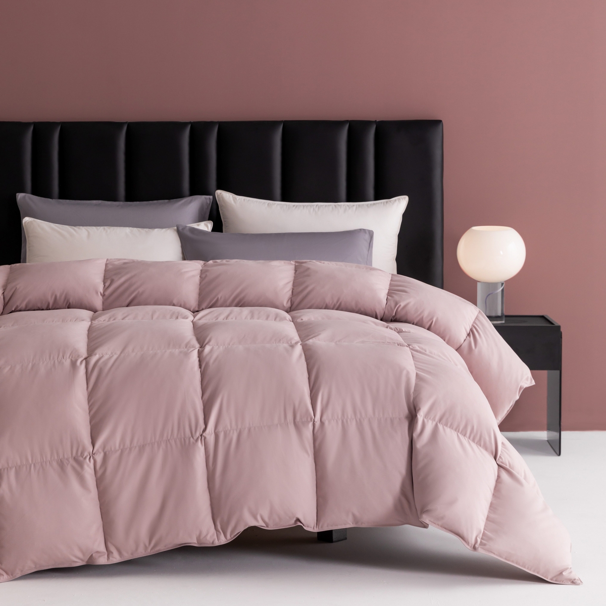 91家纺网 家纺一手货源 找家纺 圣梦莱羽绒家纺 2025款新品跨境出海外贸专供羽绒被（订单）可定制填充重量（gsm） 粉色