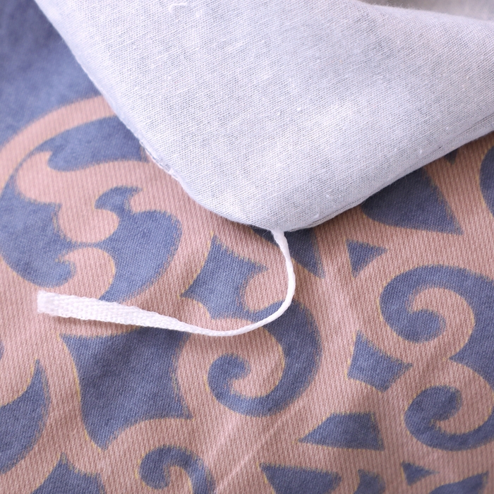 91家纺网 家纺一手货源 找家纺 馨雅家纺 2025新款全棉纯棉磨毛系列四件套 芳菲时光-蓝