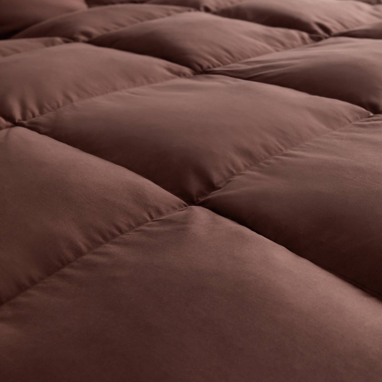 91家纺网 家纺一手货源 找家纺 圣梦莱羽绒家纺 2025款新品跨境出海外贸专供羽绒被（订单）可定制填充重量（gsm） 咖啡色