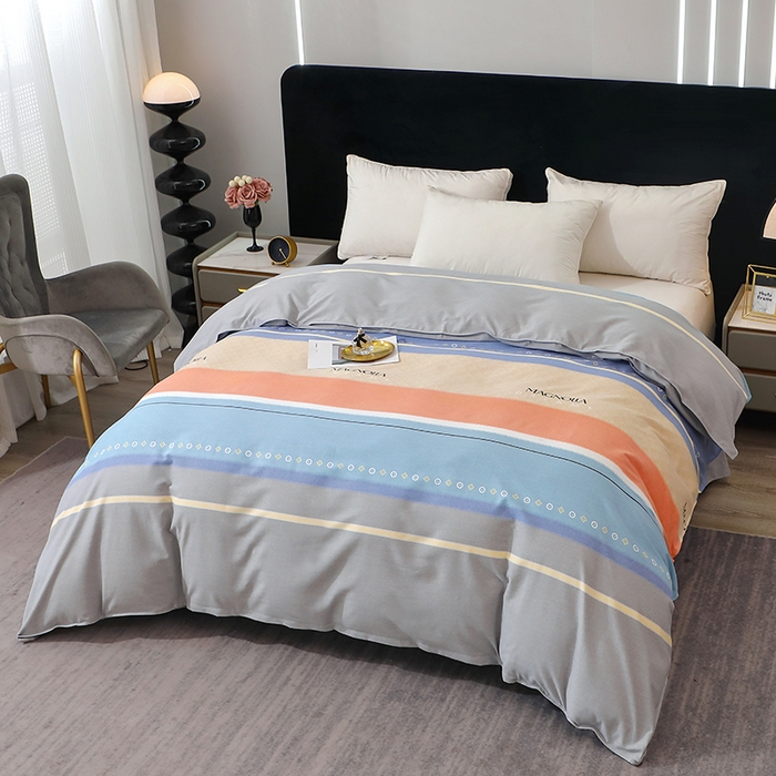 91家纺网 家纺一手货源 找家纺 馨雅家纺 2025新款全棉纯棉磨毛系列被套单品被套单件单被套 伽罗-蓝