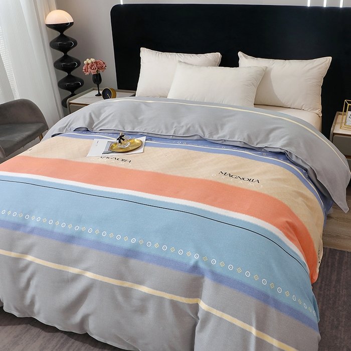 91家纺网 家纺一手货源 找家纺 馨雅家纺 2025新款全棉纯棉磨毛系列被套单品被套单件单被套 伽罗-蓝