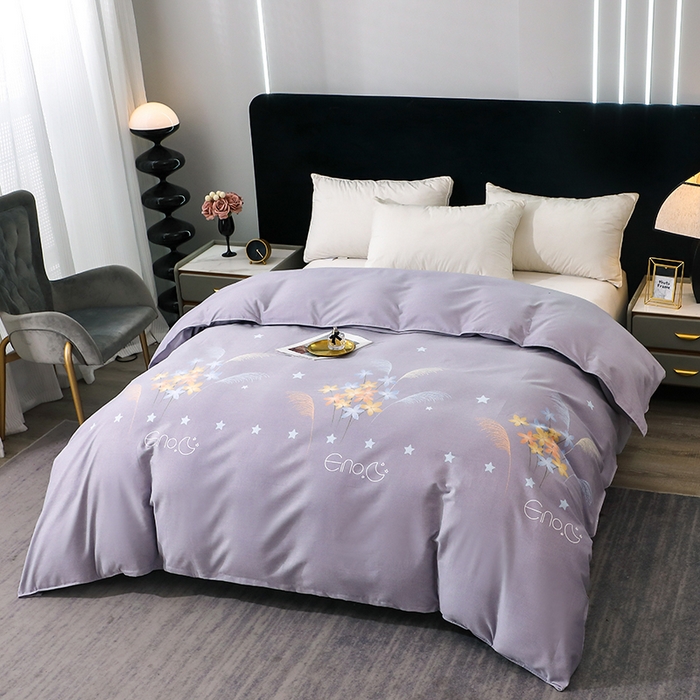 91家纺网 家纺一手货源 找家纺 馨雅家纺 2025新款全棉纯棉磨毛系列被套单品被套单件单被套 芦花-灰