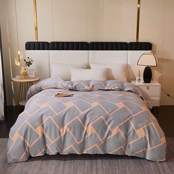 馨雅家纺 2025新款全棉纯棉磨毛系列被套单品被套单件单被套 艾琳格-咖