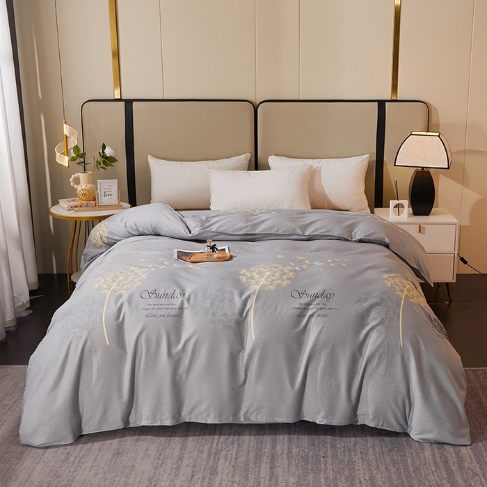 馨雅家纺 2025新款全棉纯棉磨毛系列被套单品被套单件单被套 爱丽丝-灰