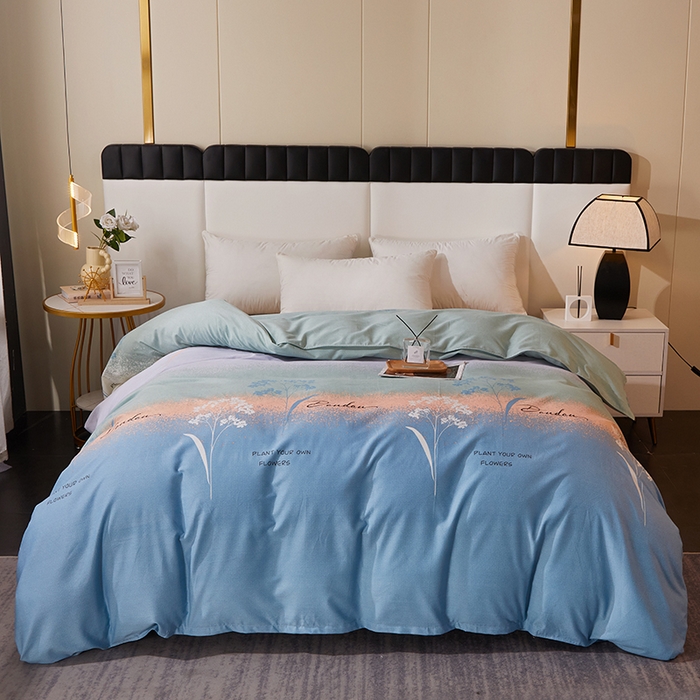 馨雅家纺 2025新款全棉纯棉磨毛系列被套单品被套单件单被套 粒粒-蓝