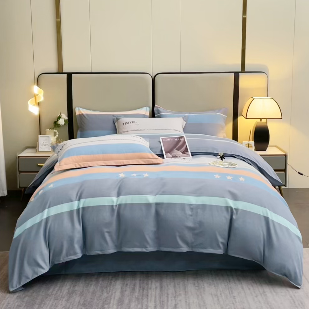 91家纺网 家纺一手货源 找家纺 馨雅家纺 2025新款全棉纯棉磨毛系列被套单品被套单件单被套 旅行者-灰