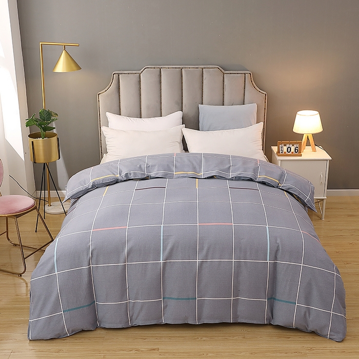 馨雅家纺 2025新款全棉纯棉磨毛系列被套单品被套单件单被套 菲格-灰