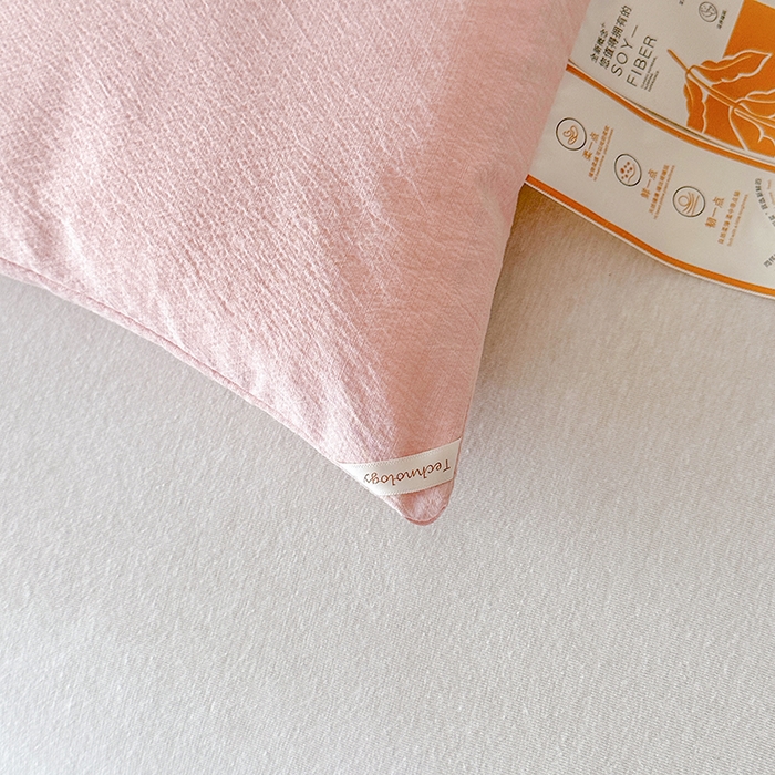 91家纺网 家纺一手货源 找家纺 欧夏家纺 2025新款亲肤舒适皱皱棉小芙提花大豆被被子被芯 润粉色