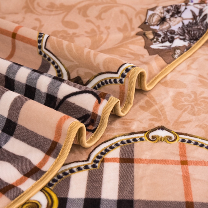 91家纺网 家纺一手货源 找家纺 首选家纺 2025新款加厚保暖牛奶绒金貂绒法莱绒床裙款四件套 宝利格