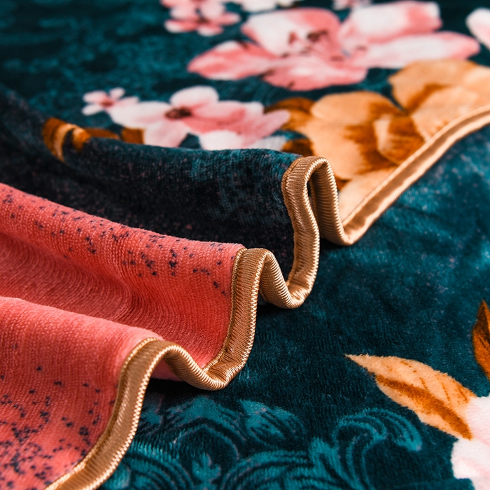 91家纺网 家纺一手货源 找家纺 首选家纺 2025新款加厚保暖牛奶绒金貂绒法莱绒床裙款四件套 花好月圆