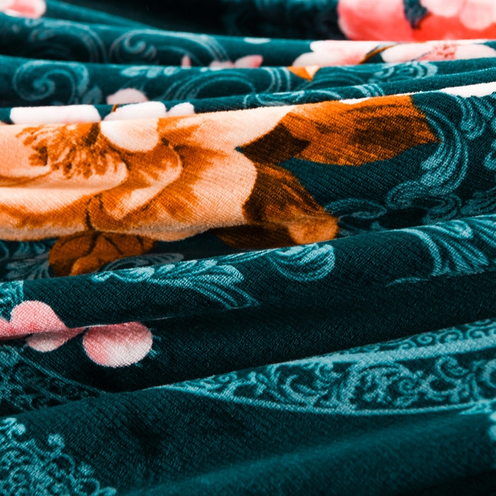 91家纺网 家纺一手货源 找家纺 首选家纺 2025新款加厚保暖牛奶绒金貂绒法莱绒床裙款四件套 花好月圆