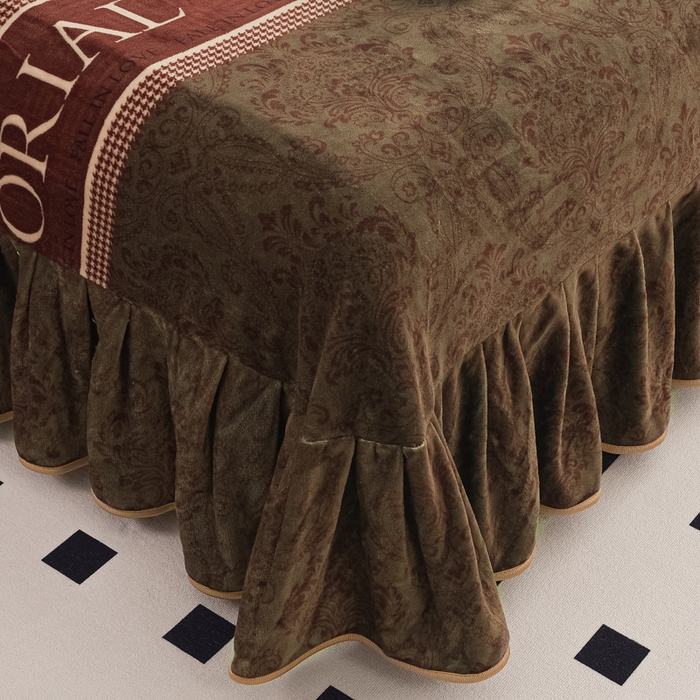 91家纺网 家纺一手货源 找家纺 首选家纺 2025新款加厚保暖牛奶绒金貂绒法莱绒床裙款四件套 梦幻蝶舞