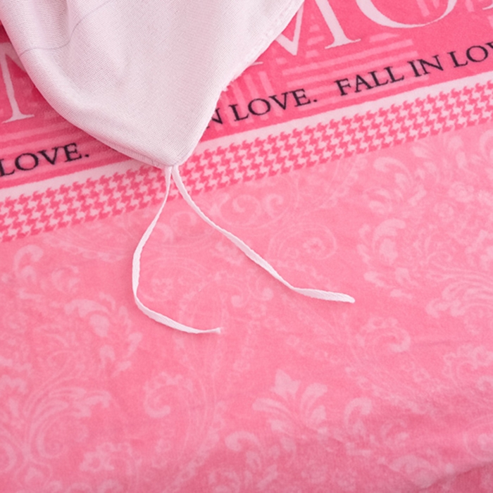 91家纺网 家纺一手货源 找家纺 首选家纺 2025新款加厚保暖牛奶绒金貂绒法莱绒床裙款四件套 翩翩起舞-粉