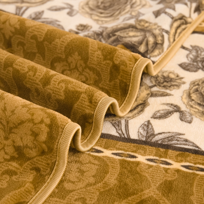 91家纺网 家纺一手货源 找家纺 首选家纺 2025新款加厚保暖牛奶绒金貂绒法莱绒床裙款四件套 秋意