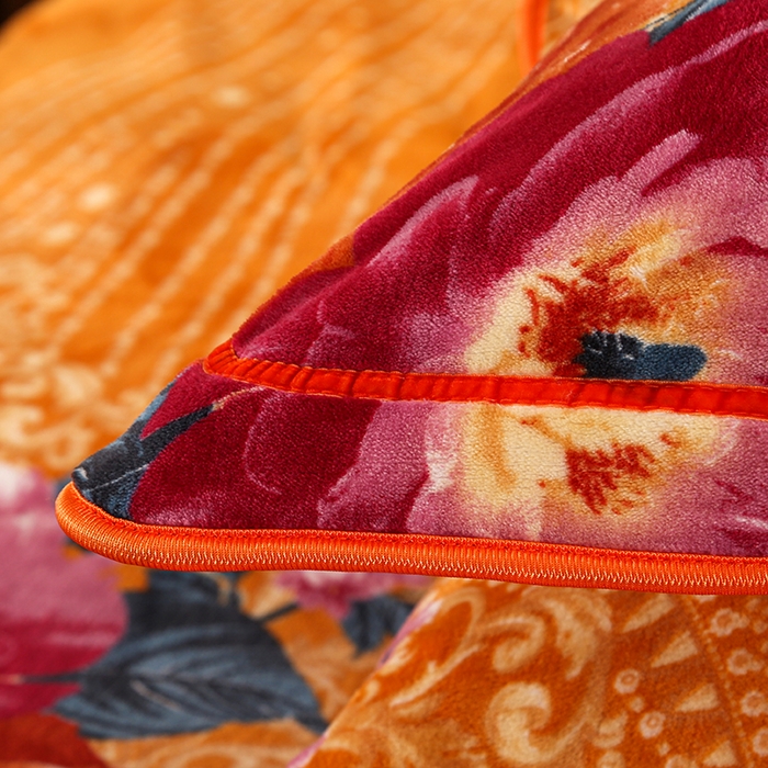 91家纺网 家纺一手货源 找家纺 首选家纺 2025新款加厚保暖牛奶绒金貂绒法莱绒床裙款四件套 奢华风情