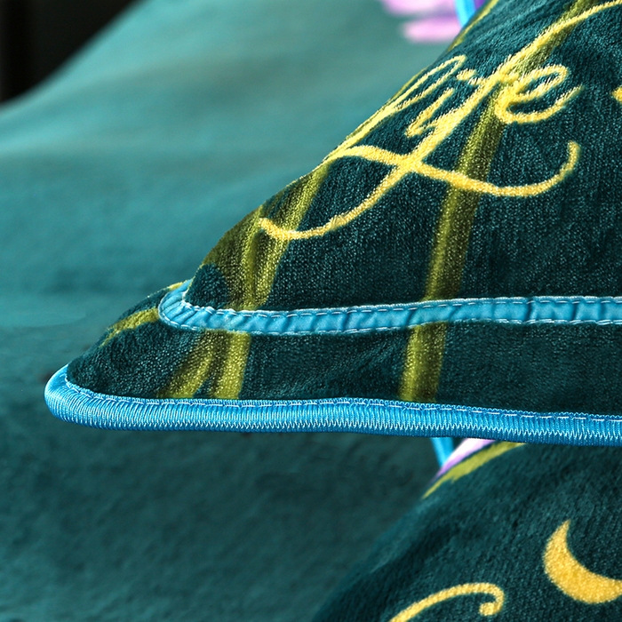 91家纺网 家纺一手货源 找家纺 首选家纺 2025新款加厚保暖牛奶绒金貂绒法莱绒床裙款四件套 水中花