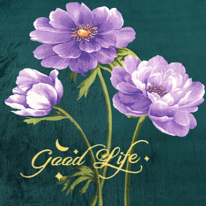 91家纺网 家纺一手货源 找家纺 首选家纺 2025新款加厚保暖牛奶绒金貂绒法莱绒床裙款四件套 水中花