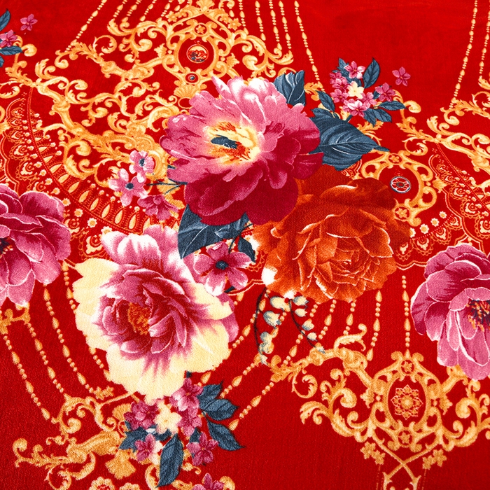 91家纺网 家纺一手货源 找家纺 首选家纺 2025新款加厚保暖牛奶绒金貂绒法莱绒床裙款四件套 醉美佳人