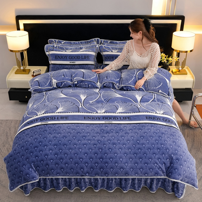 91家纺网 家纺一手货源 找家纺 （总）慕婷家纺 2025新款牛奶绒印花四件套