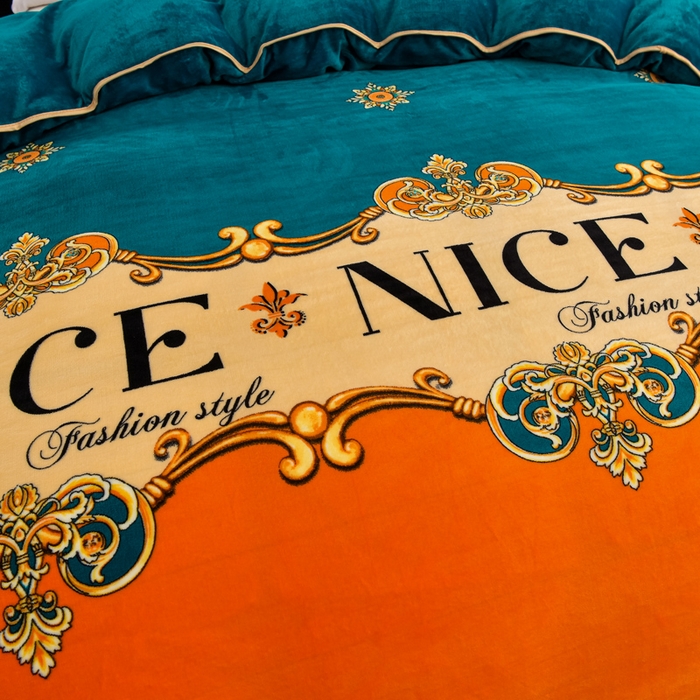 91家纺网 家纺一手货源 找家纺 慕婷家纺 2025新款牛奶绒印花四件套 北欧风情