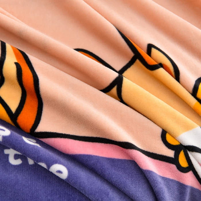 91家纺网 家纺一手货源 找家纺 慕婷家纺 2025新款牛奶绒印花四件套 迪迪龙