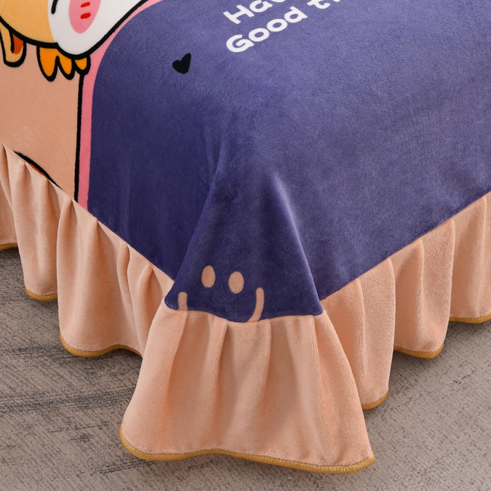 91家纺网 家纺一手货源 找家纺 慕婷家纺 2025新款牛奶绒印花四件套 迪迪龙