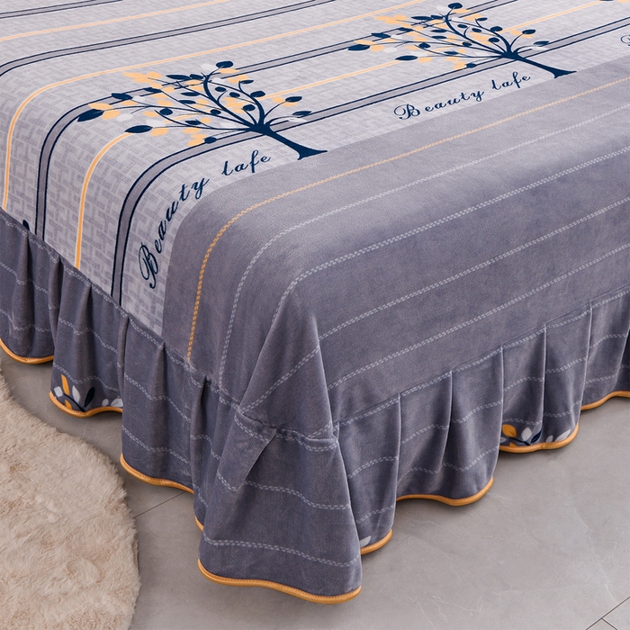 91家纺网 家纺一手货源 找家纺 慕婷家纺 2025新款牛奶绒印花四件套 发财树