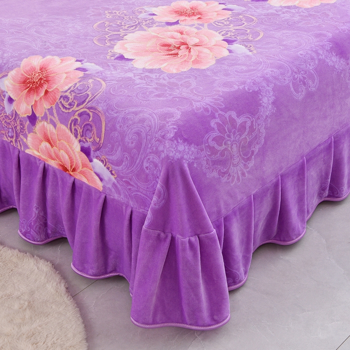 91家纺网 家纺一手货源 找家纺 慕婷家纺 2025新款牛奶绒印花四件套 国色天香