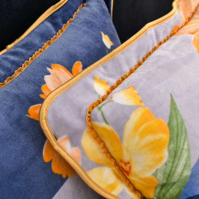 91家纺网 家纺一手货源 找家纺 慕婷家纺 2025新款牛奶绒印花四件套 花香四溢