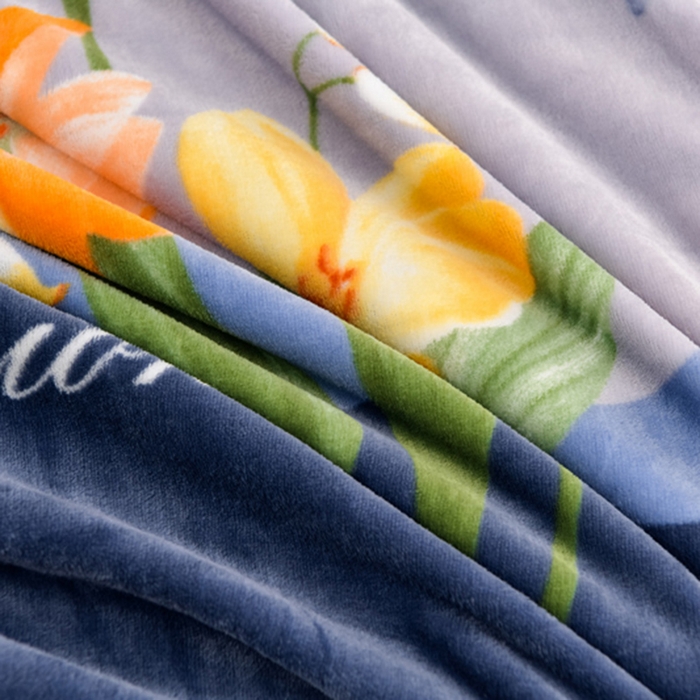 91家纺网 家纺一手货源 找家纺 慕婷家纺 2025新款牛奶绒印花四件套 花香四溢