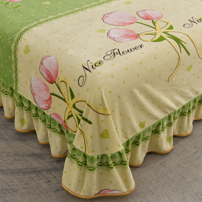 91家纺网 家纺一手货源 找家纺 慕婷家纺 2025新款牛奶绒印花四件套 金香满园