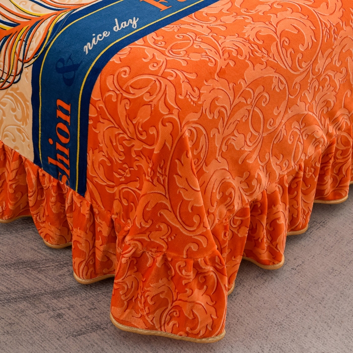 91家纺网 家纺一手货源 找家纺 慕婷家纺 2025新款牛奶绒印花四件套 孔雀翎