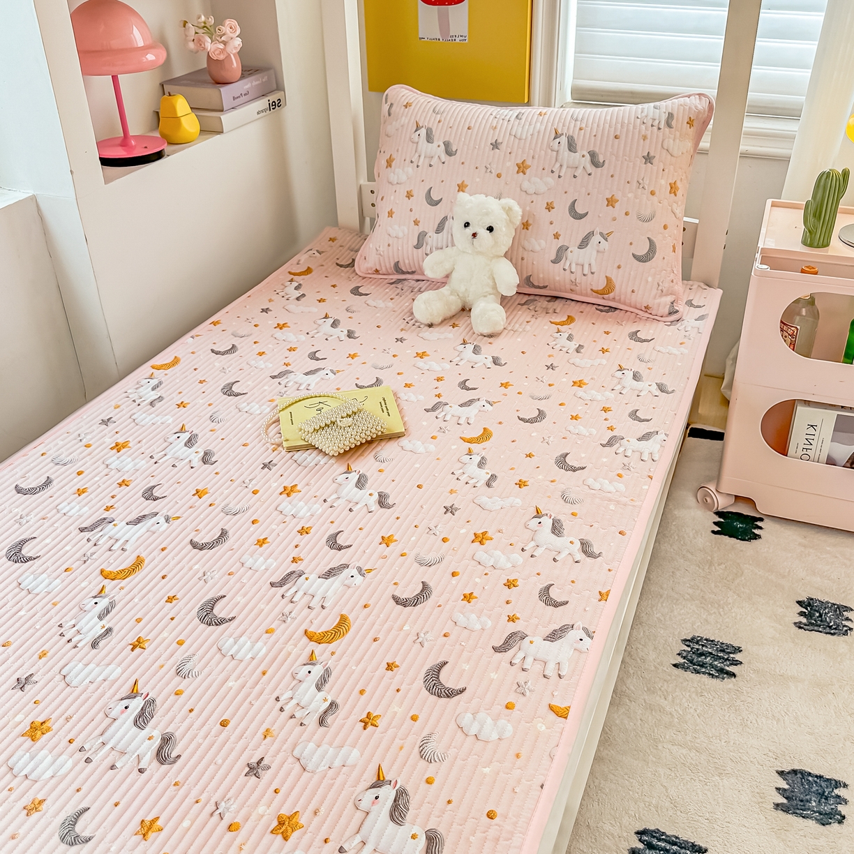 91家纺网 家纺一手货源 找家纺 （总）恒尚居 2025新款全棉双层纱学生床垫纯棉床盖床褥垫软床垫床护垫-四季款-系列二