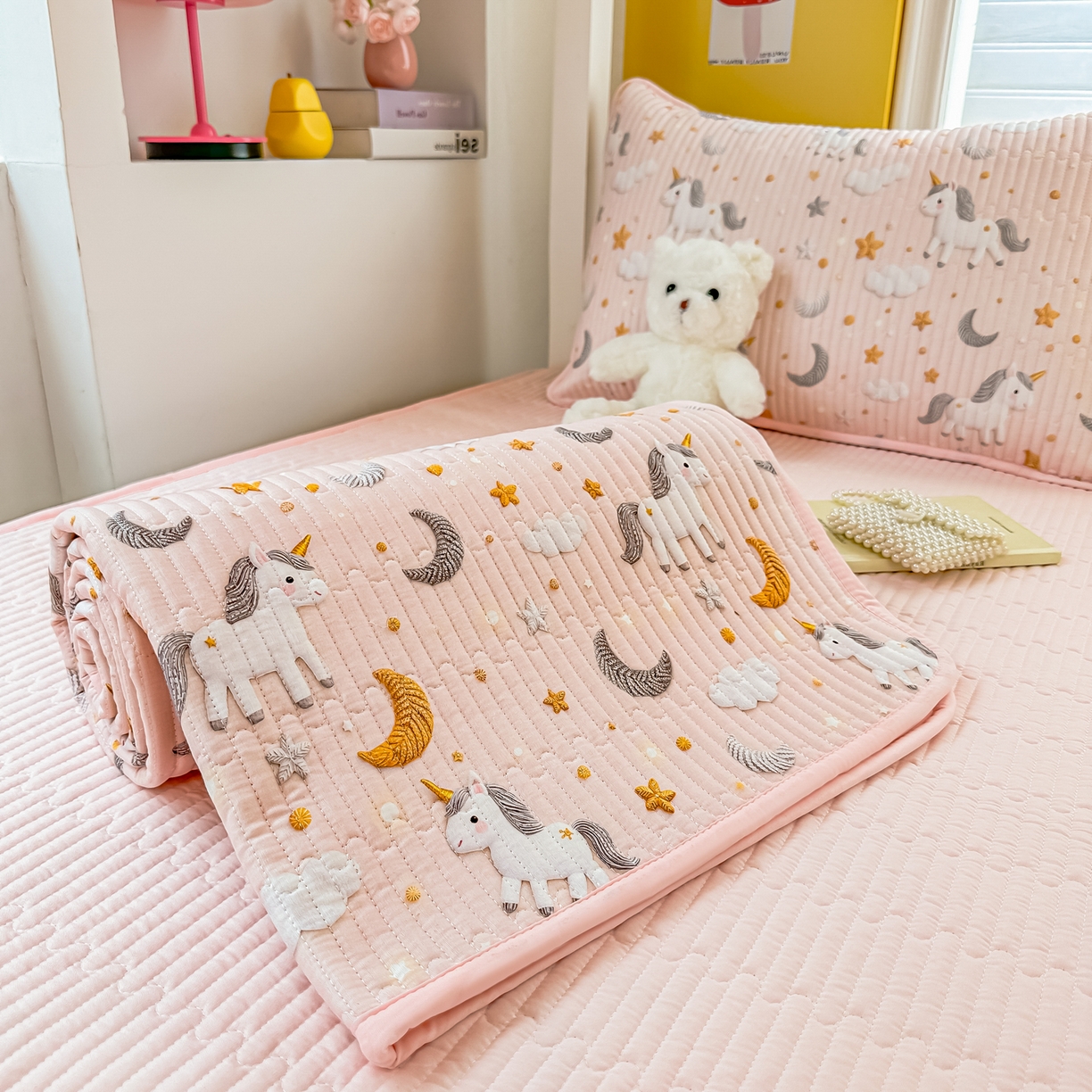 91家纺网 家纺一手货源 找家纺 （总）恒尚居 2025新款全棉双层纱学生床垫纯棉床盖床褥垫软床垫床护垫-四季款-系列二