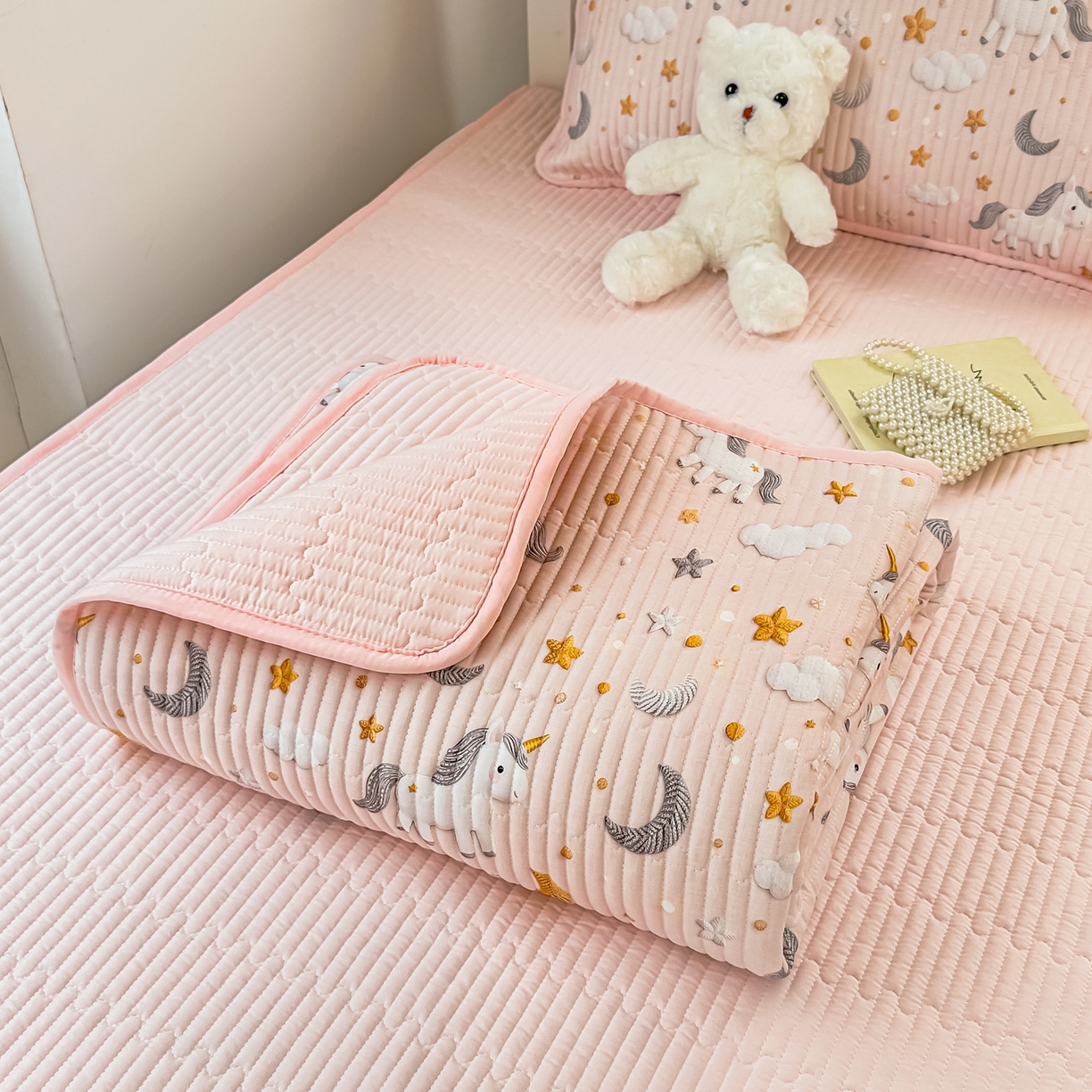 91家纺网 家纺一手货源 找家纺 （总）恒尚居 2025新款全棉双层纱学生床垫纯棉床盖床褥垫软床垫床护垫-四季款-系列二