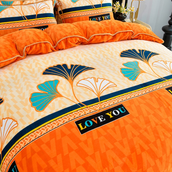 91家纺网 家纺一手货源 找家纺 慕婷家纺 2025新款牛奶绒印花四件套 三生有幸