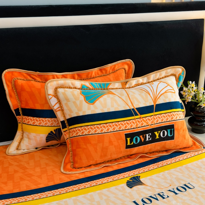 91家纺网 家纺一手货源 找家纺 慕婷家纺 2025新款牛奶绒印花四件套 三生有幸