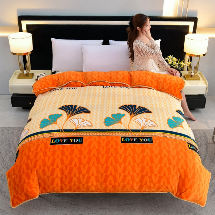 91家纺网 家纺一手货源 找家纺 慕婷家纺 2025新款牛奶绒印花四件套 三生有幸