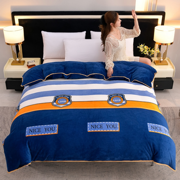 91家纺网 家纺一手货源 找家纺 慕婷家纺 2025新款牛奶绒印花四件套 时尚生活