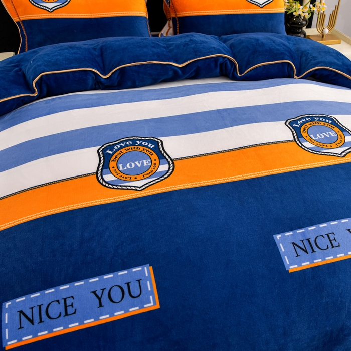 91家纺网 家纺一手货源 找家纺 慕婷家纺 2025新款牛奶绒印花四件套 时尚生活