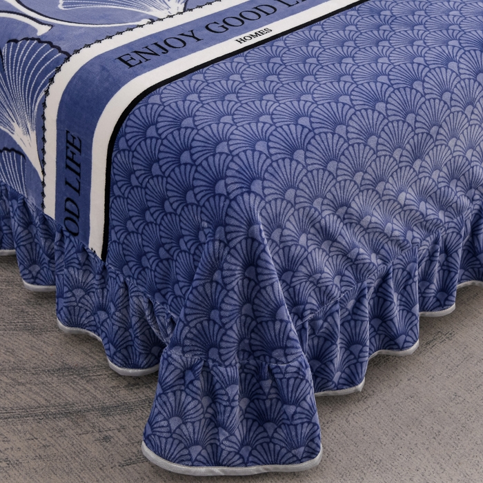 91家纺网 家纺一手货源 找家纺 慕婷家纺 2025新款牛奶绒印花四件套 一叶倾心