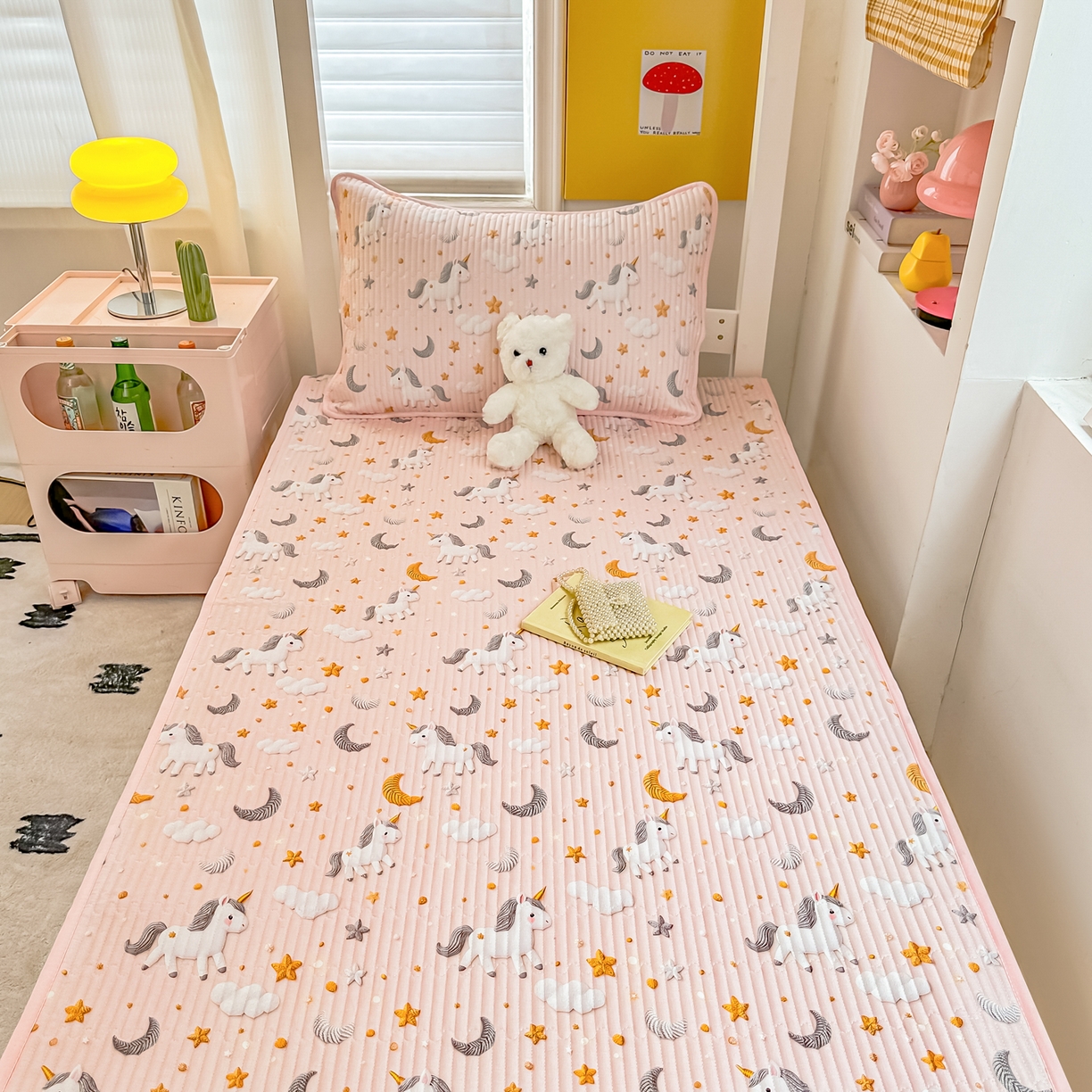 91家纺网 家纺一手货源 找家纺 恒尚居 2025新款全棉双层纱学生床垫纯棉床盖床褥垫软床垫床护垫-四季款-系列二 【5D-独角兽】纯棉-双层纱