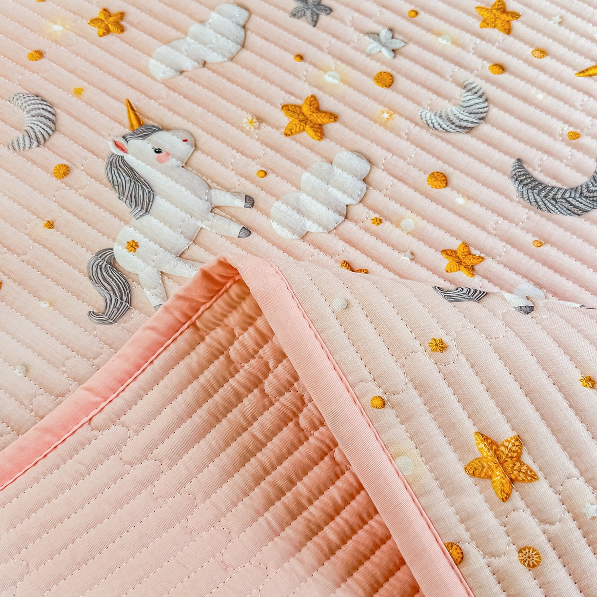 91家纺网 家纺一手货源 找家纺 恒尚居 2025新款全棉双层纱学生床垫纯棉床盖床褥垫软床垫床护垫-四季款-系列二 【5D-独角兽】纯棉-双层纱