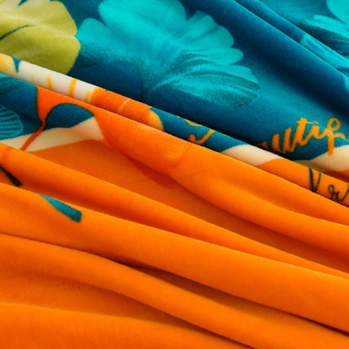 91家纺网 家纺一手货源 找家纺 慕婷家纺 2025新款牛奶绒印花四件套 银杏叶